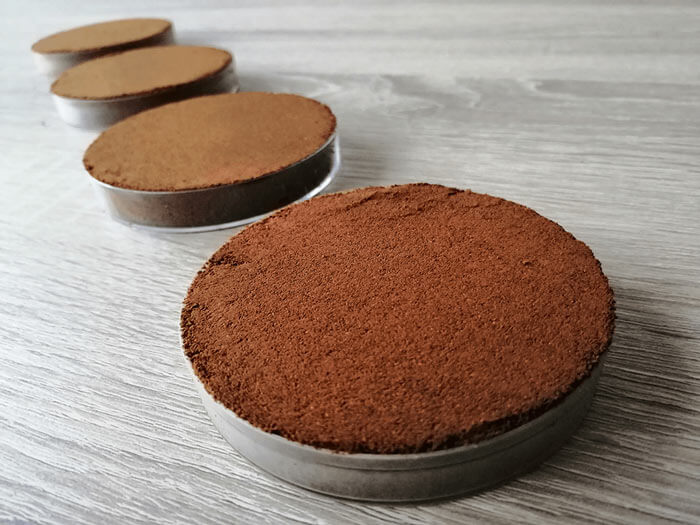 Muestras de café tostado