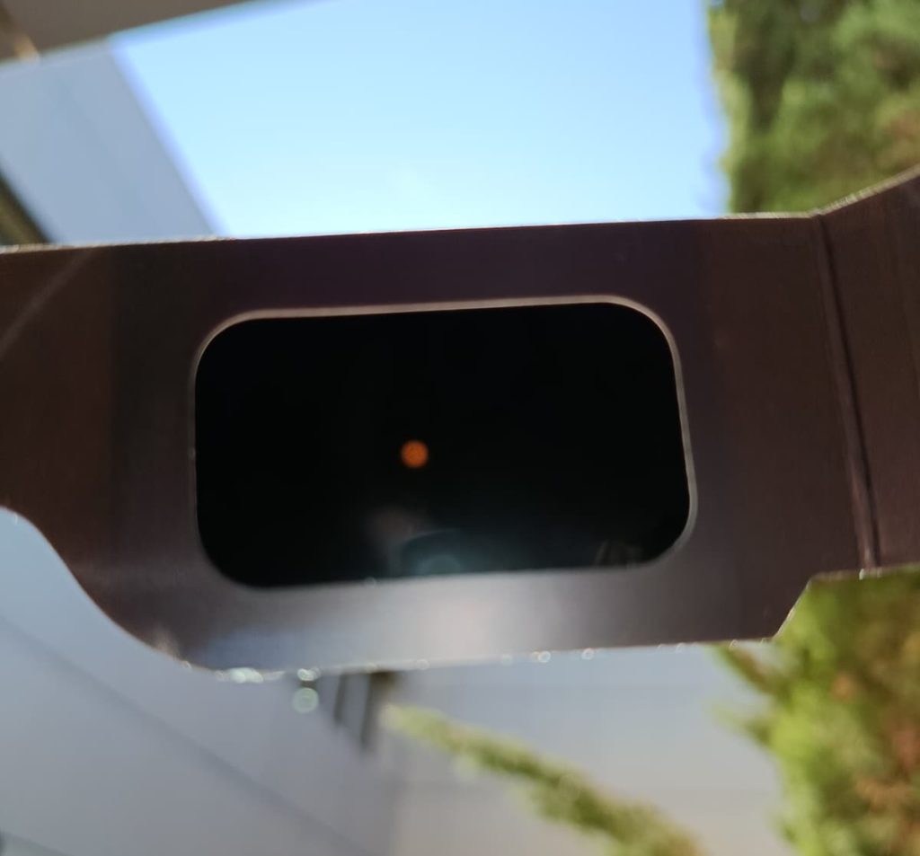 ensayo de gafas para eclipse